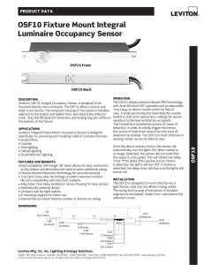 OSF10 Fixture Mount Integral Luminaire Occupancy Sensor