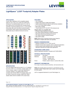 LightSpace™ (LGX® Footprint) Adapter Plates