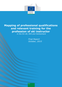 Mapping of professional qualifications and relevant training for the