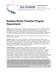 Roadway Worker Protection Program Requirements