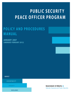 Public Security Peace Officer Program