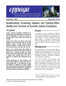 Qualifications, Screening, Salaries, and Training Affect