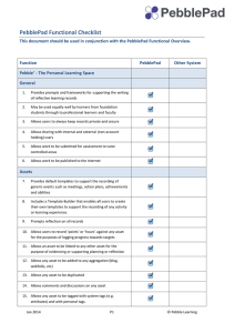 PebblePad Functional Checklist