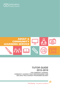 Tutor Guide - Staffordshire County Council