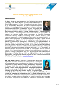 Speakers` Bio - Sweden Abroad
