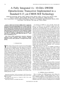 A Fully Integrated 4 10-Gb/s DWDM Optoelectronic