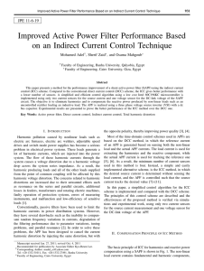 Improved Active Power Filter Performance Based on an Indirect