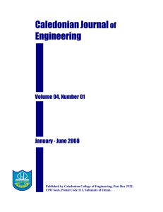 Caledonian Journal of Engineering