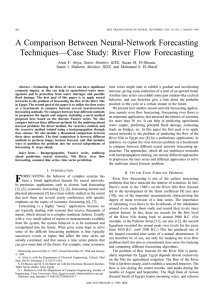 A comparison between neural network forecasting