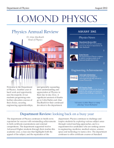 lomond physics - Lomond School