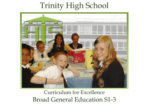 Broad General Education S1-S3 - Trinity High School, Renfrew