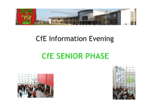 CfE SENIOR PHASE - The Berwickshire High School