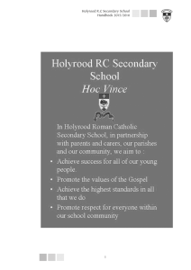 Handbook session 2015-2016 - Holyrood Secondary School