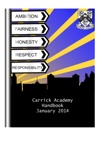 Carrick Academy Handbook January 2014