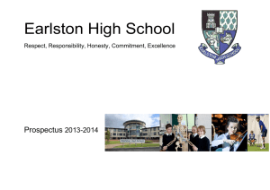 Earlston High School Prospectus 2012-2013 Prospectus 2012-2013