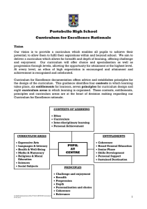 CfE Rationale Jan 2013 - Portobello High School