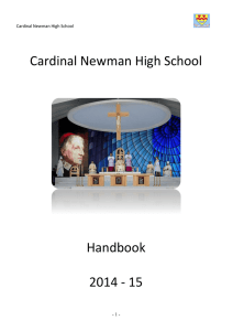 Cardinal Newman High School Handbook 2014
