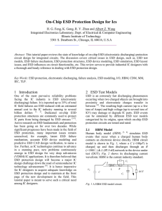 On-Chip ESD Protection Design for Ics