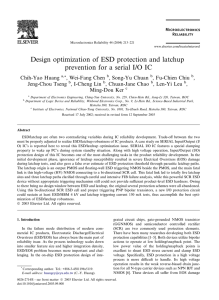 Design optimization of ESD protection and latchup prevention for a