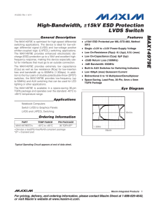 MAX14979E High-Bandwidth, ±15kV ESD Protection LVDS Switch