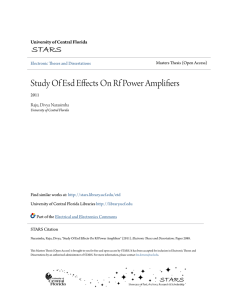 Study Of Esd Effects On Rf Power Amplifiers - STARS