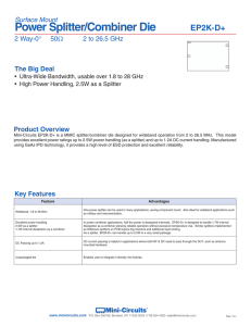 Power Splitter/Combiner Die