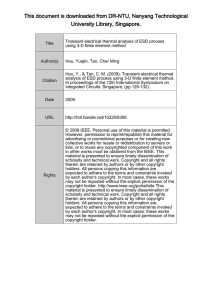 Transient electrical thermal analysis of ESD process - DR-NTU