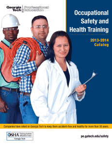 Occupational Safety and Health Training