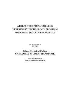 ATHENS TECHNICAL COLLEGE VETERINARY TECHNOLOGY