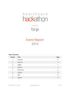 forge healthcare hackathon report