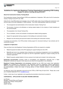 Guidelines for Applicants (Registered Training Organisations
