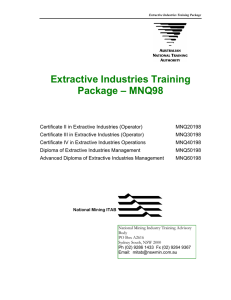 (Guide) in PDF format.Extractive Industry (Guide)