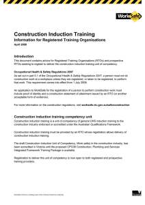 Construction Induction Training