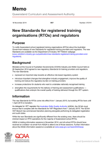 New Standards for registered training organisations (RTOs)