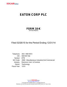 eaton corp plc - Nasdaq Corporate Solutions