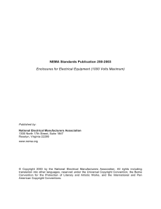 NEMA Standards Publication 250-2003 Enclosures for Electrical