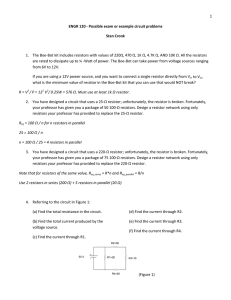 1 ENGR 120 - Possible exam or example circuit problems Stan