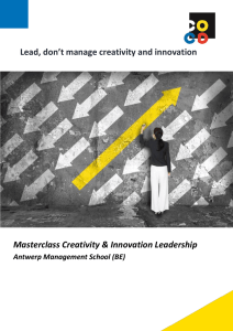 programme masterclass creativity and innovation leadership