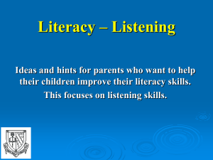 Literacy - Listening