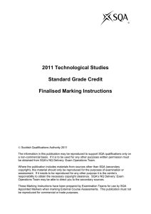 2011 Technological Studies Standard Grade Credit Finalised