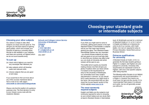 Choosing your standard grade or intermediate subjects