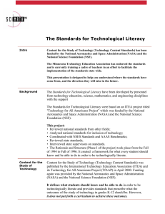 The Standards for Technological Literacy