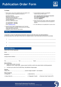 Publication Order Form