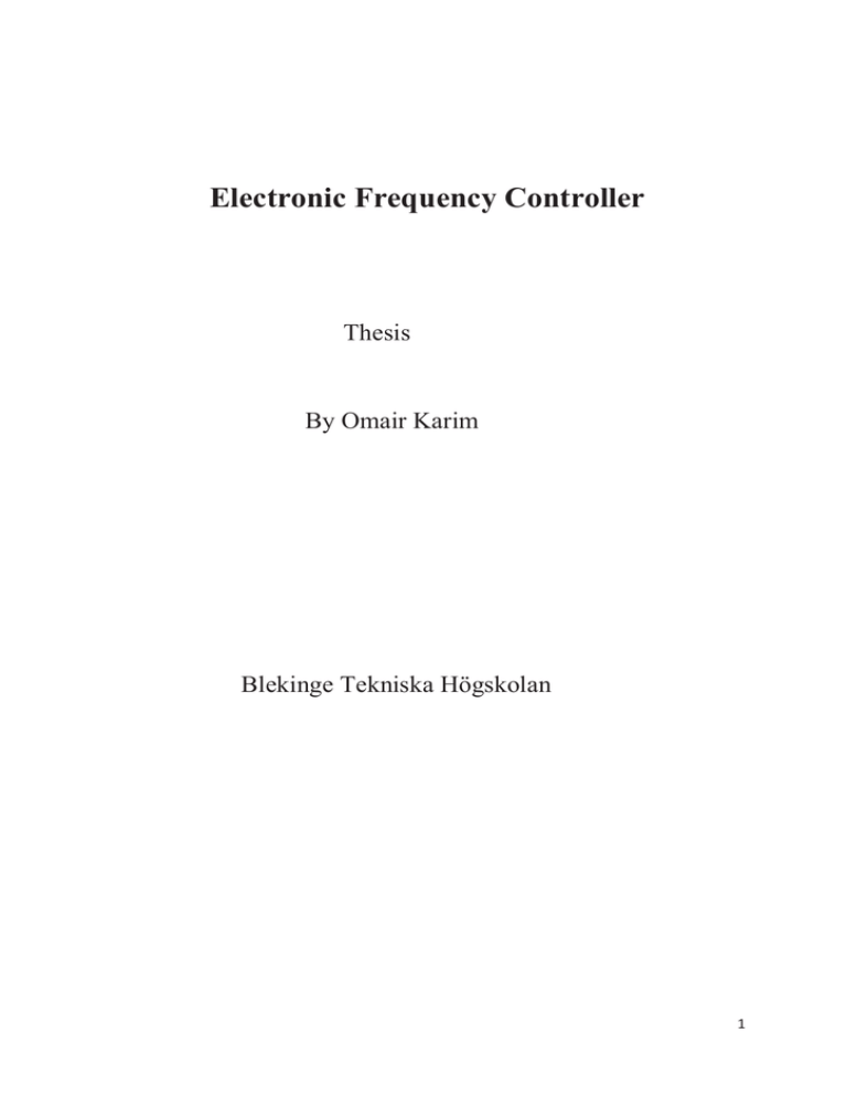 Electronic Frequency Controller