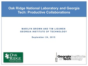 Oak Ridge National Laboratory and Georgia Tech: Productive