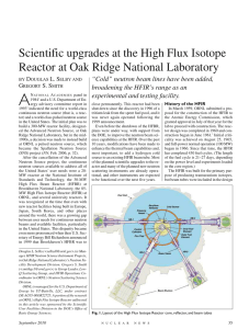 Scientific upgrades at the High Flux Isotope Reactor at Oak Ridge