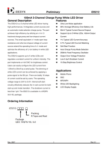 Preliminary iD5212 100mA 5-Channel Charge Pump White LED