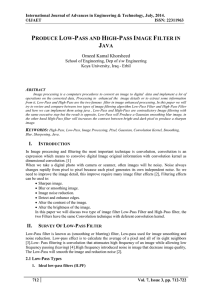 PRODUCE LOW-PASS AND HIGH-PASS IMAGE FILTER IN JAVA