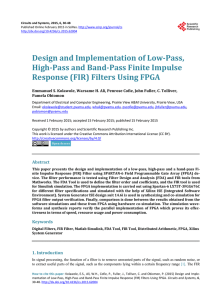 Design and Implementation of Low-Pass, High-Pass and Band