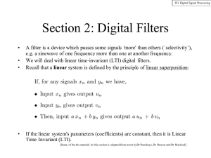 3F3 – Digital Signal Processing (DSP)